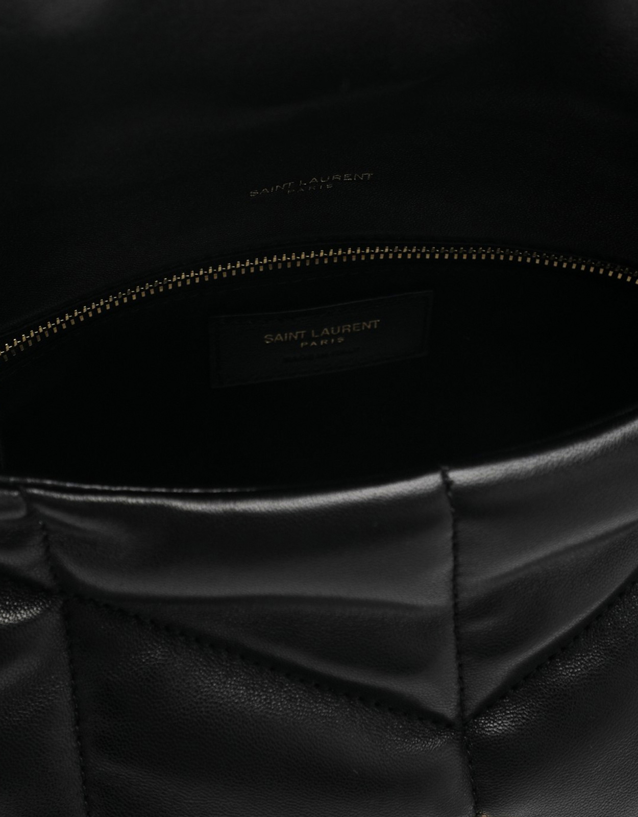 Saint Laurent パファースモールナッパラムスキンレザーショルダー