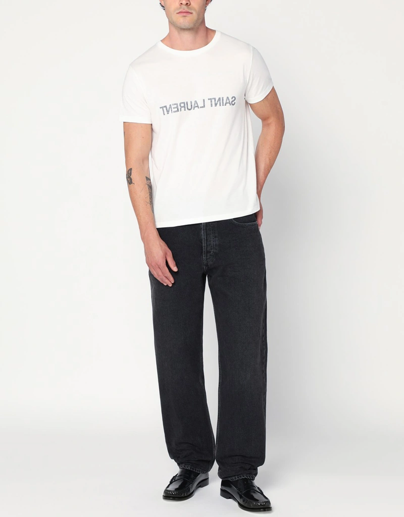 Saint Laurent メンズWestwoodブラックデニムロングジーンズ (すべての