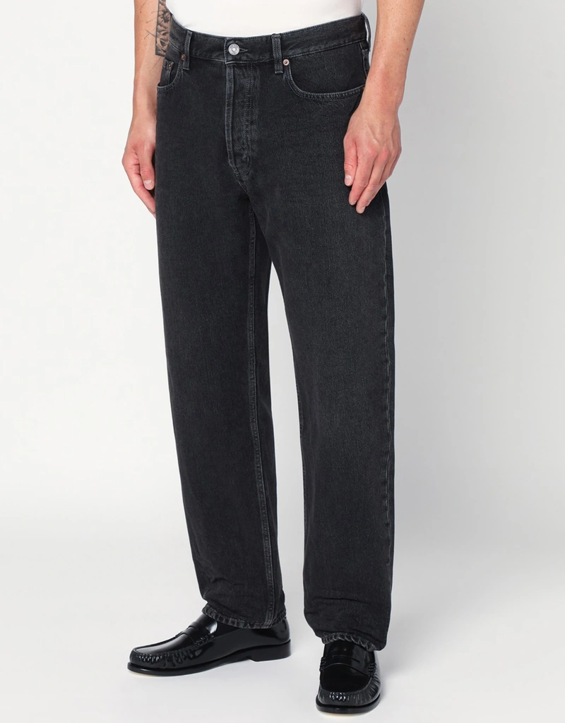 Saint Laurent メンズWestwoodブラックデニムロングジーンズ (すべての