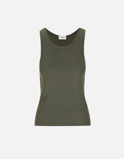 Saint Laurent Cassandre リブ コットンジャージー タンクトップ Saint Laurent Cassandre リブ コットンジャージー タンクトップ