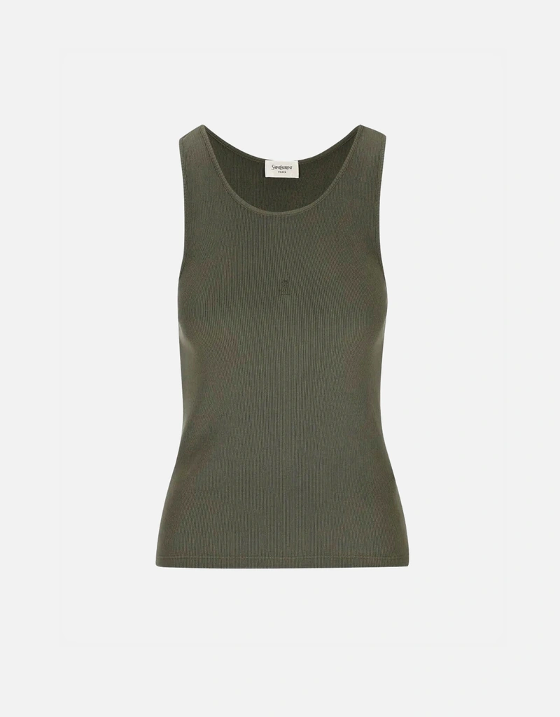 Saint Laurent Cassandreコットンタンクトップ (すべての新品) IFCHIC.COM