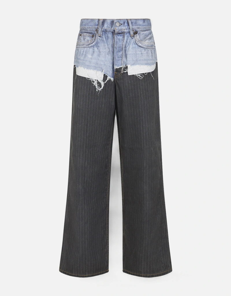 Acne Studios ユニセックストロンプルイユコットンピンストライプ