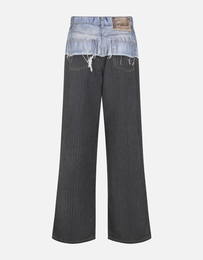 Acne Studios ユニセックストロンプルイユコットンピンストライプ