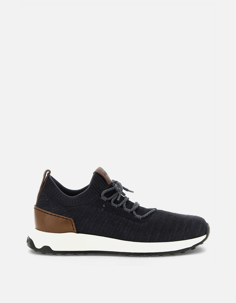 Tod's メンズテクニカルファブリックとカーフスキンレザーのソックス