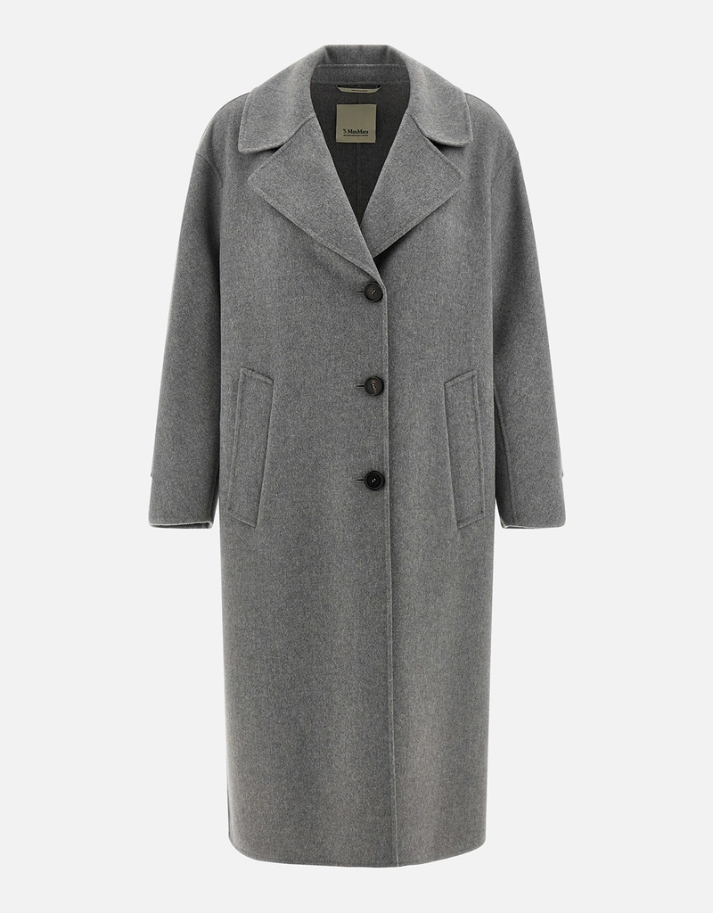 S Max Mara ヴァージンウールシングルブレストロングコート (すべての