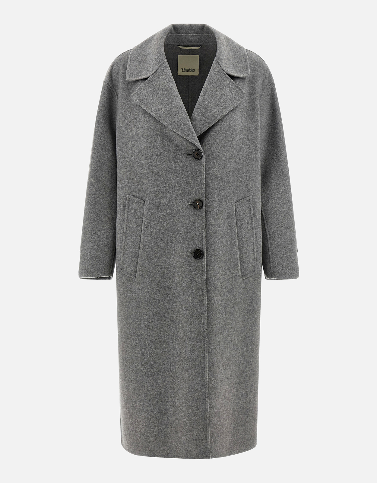 S Max Mara ヴァージンウールシングルブレストロングコート (すべての