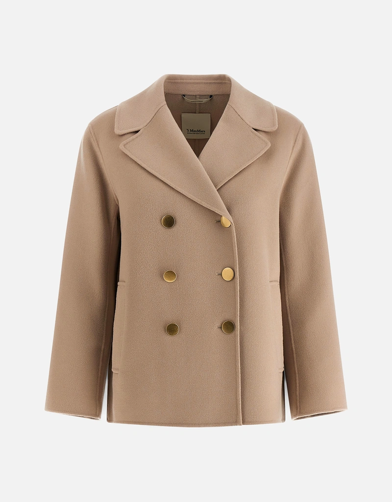 S Max Mara ダブルブレストボクシージャケットウール生地 (すべての