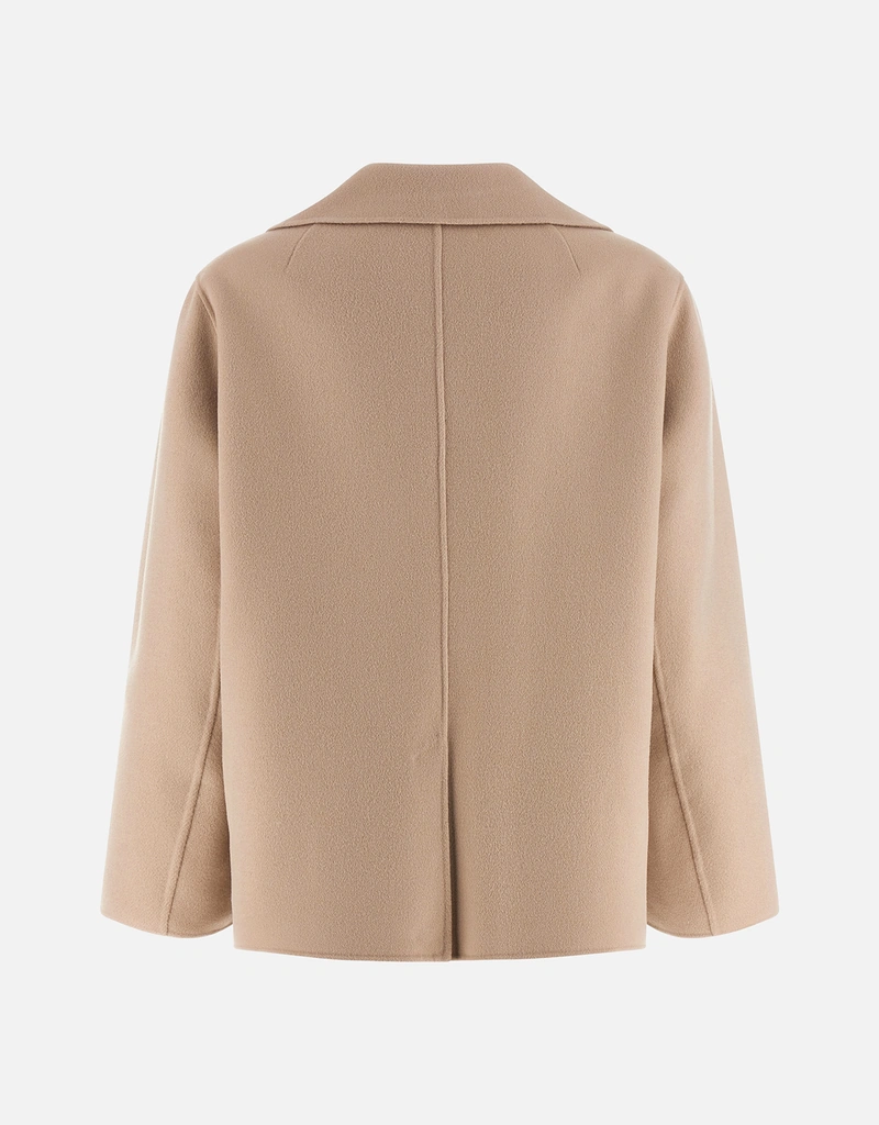 S Max Mara ダブルブレストボクシージャケットウール生地 (すべての