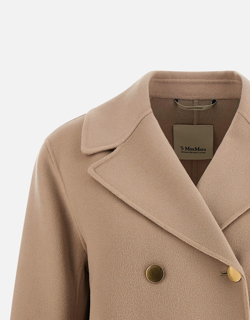 S Max Mara ダブルブレストボクシージャケットウール生地 (すべての