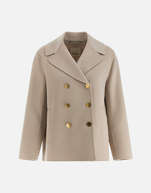 S Max Mara ウール広幅クロスダブルブレストボクシージャケット