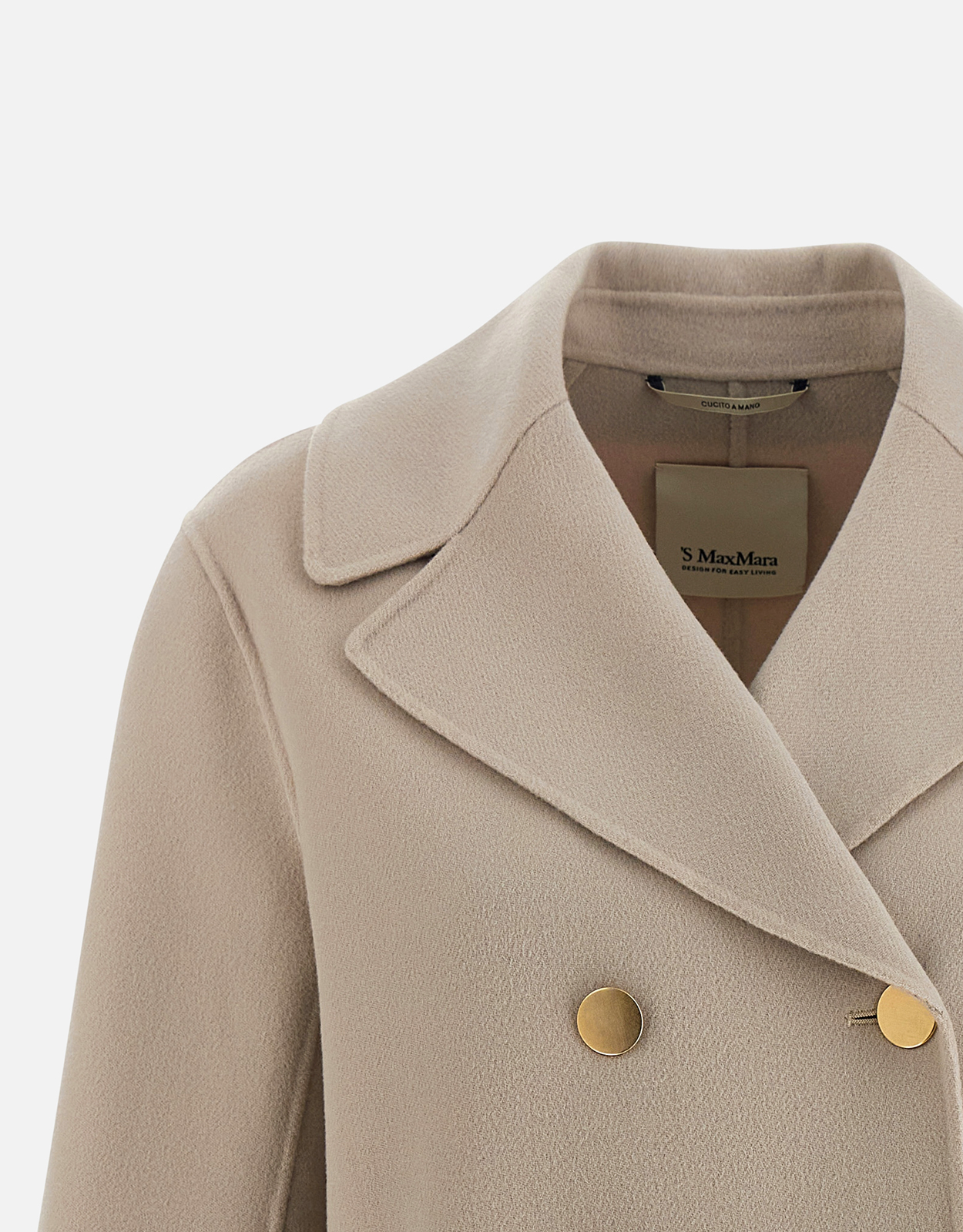 S Max Mara ウール広幅クロスダブルブレストボクシージャケット