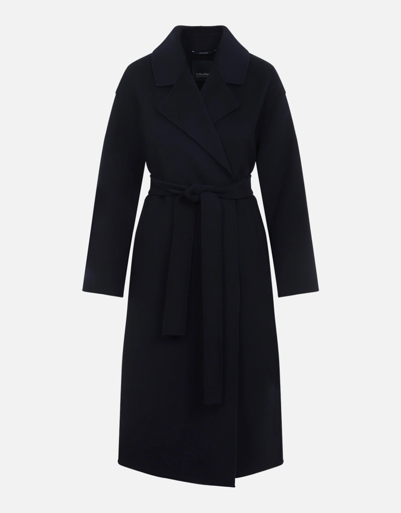S Max Mara ロングバージンウールブロードクロスコート (すべての新品