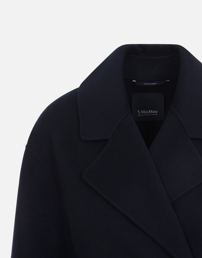 S Max Mara Long Virgin Wool Broadcloth Coat (All New In) IFCHIC.COM