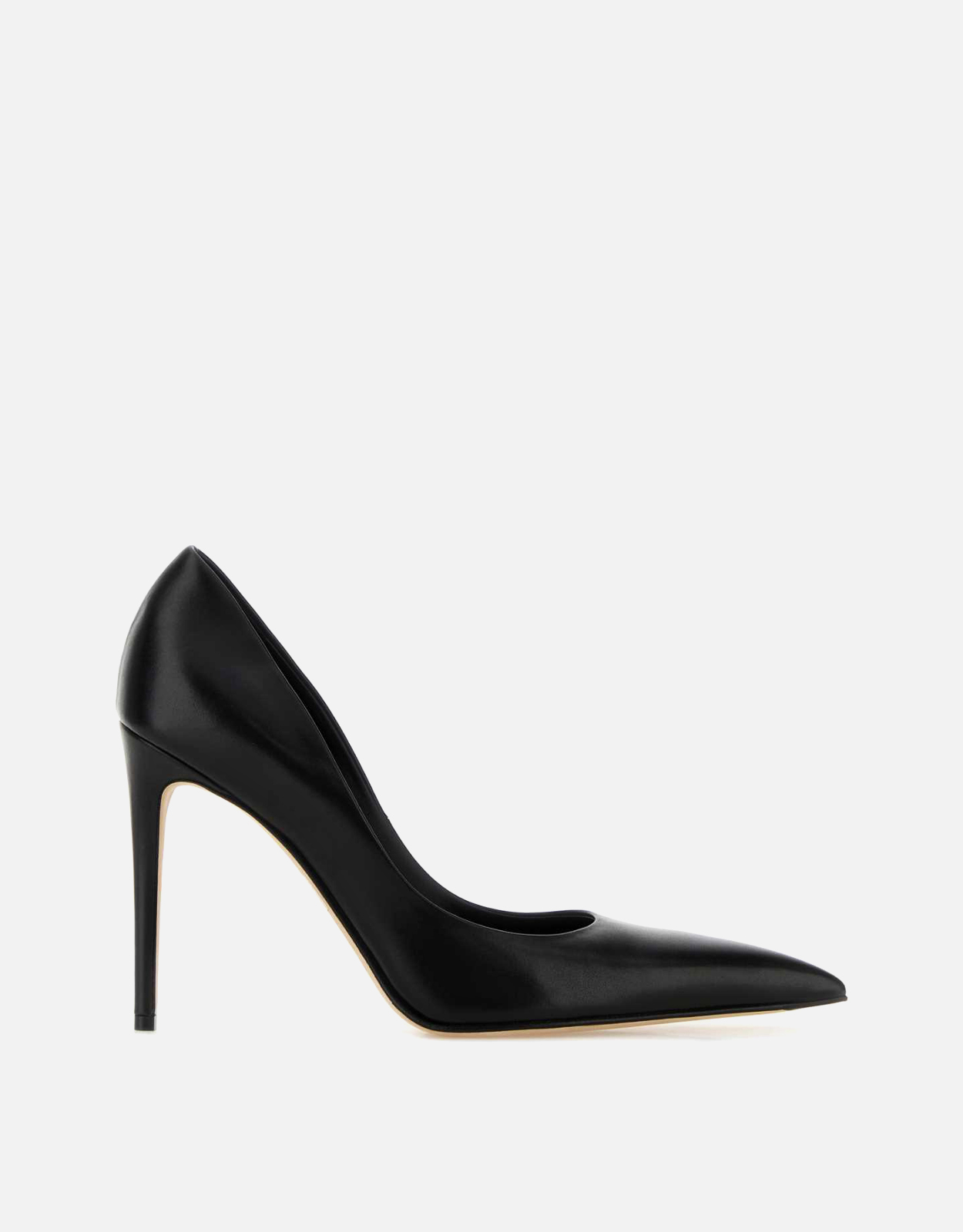 美品！♡ALEXANDERMcQUEEN ブラックレザーオープントゥハイヒール Alexander McQueen ブラックレザーパンプス () IFCHIC.COM