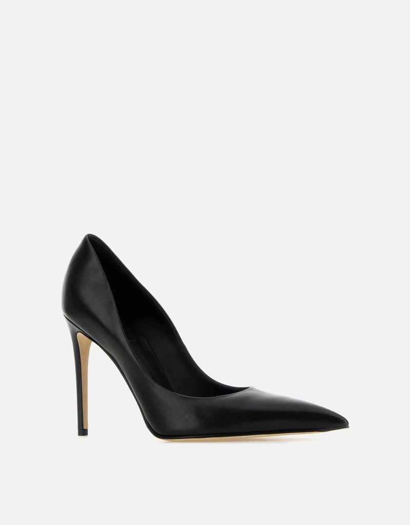 ALEXANDER MCQUEEN ポインテッドトゥ バックル ハイヒール 美品 Alexander McQueen ブラックレザーパンプス () IFCHIC.COM
