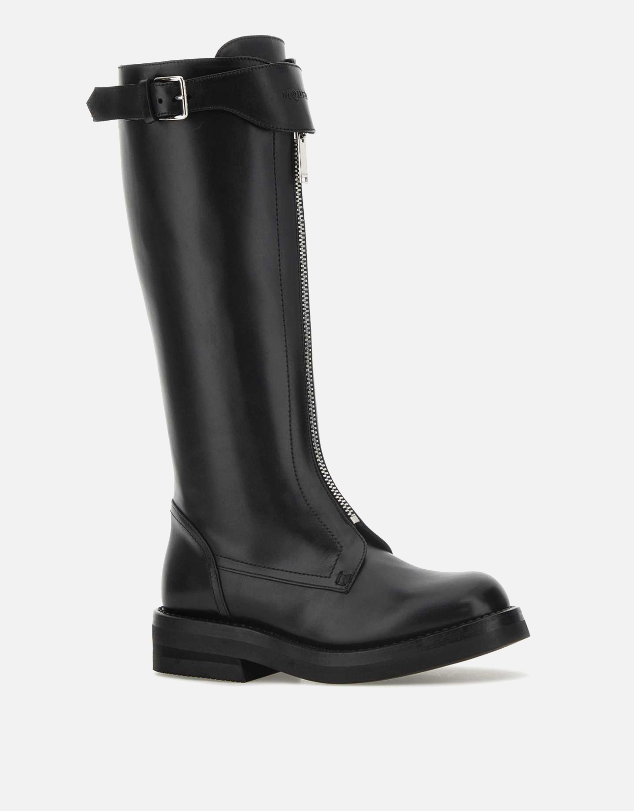 Alexander McQueen ブラックカーフレザーカントリーサイドブーツ