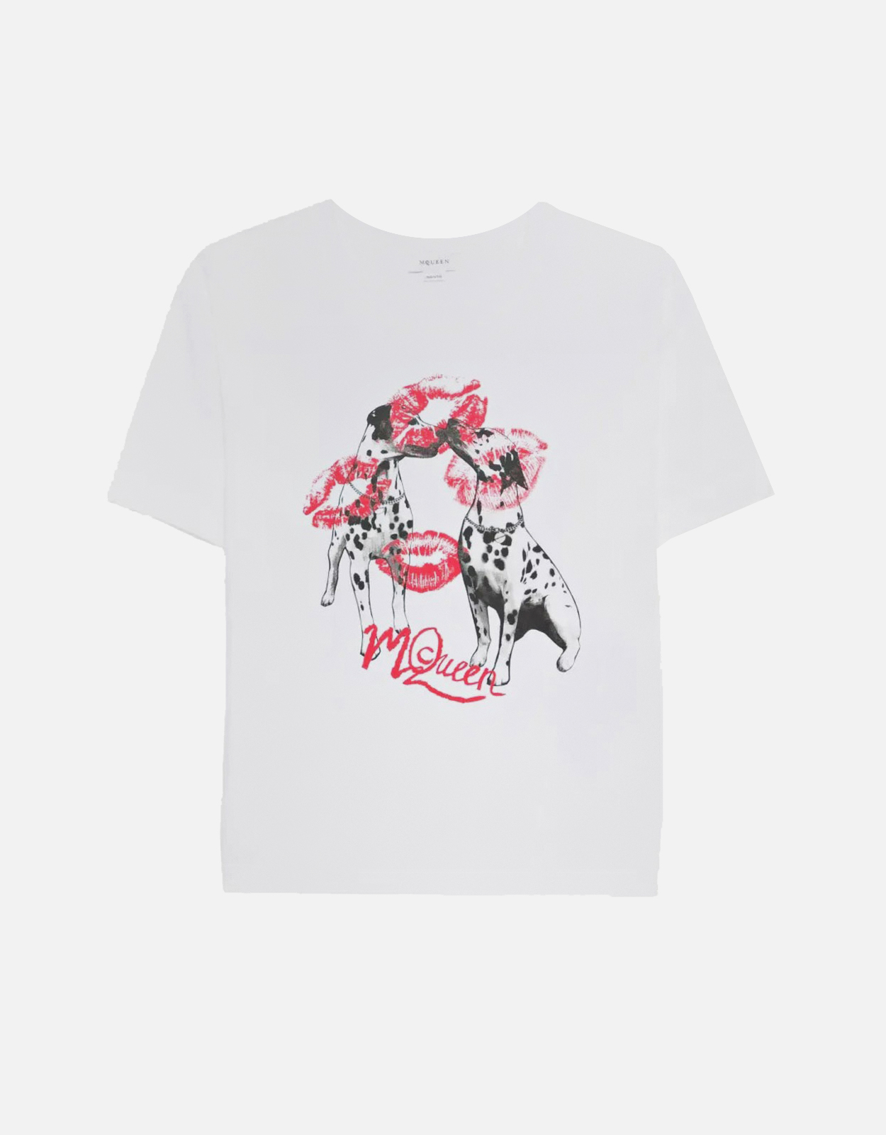 Alexander McQueen Dalmatian-Print Cotton T-Shirt - IT 40　アレキサンダー・マックイーン ダルメシアン プリント コットン T シャツ - IT 40 Alexander