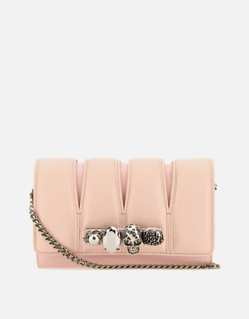 Alexander McQueen Pink Leather The Slash Clutch () IFCHIC.COM