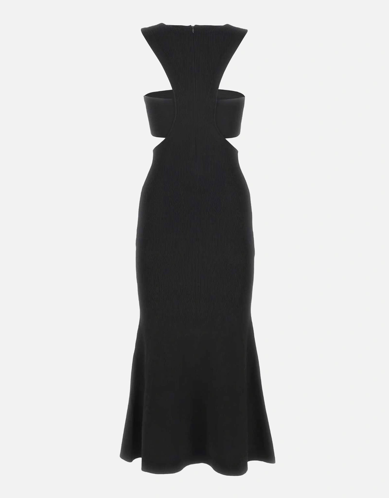 alexander mcqueen long black dress Alexander McQueen Black Silk Chiffon Floor Length Dress – Fashion Full  Circle