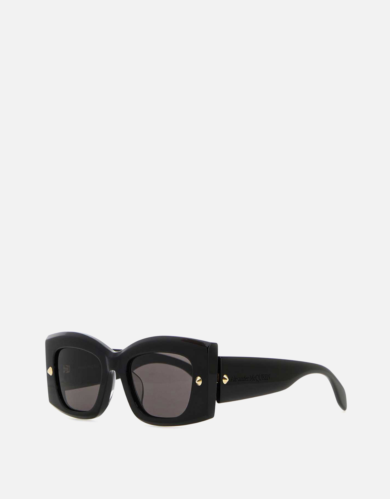 ALEXANDER MCQUEEN ブラック サングラス Alexander McQueen ブラックアセテートサングラス () IFCHIC.COM