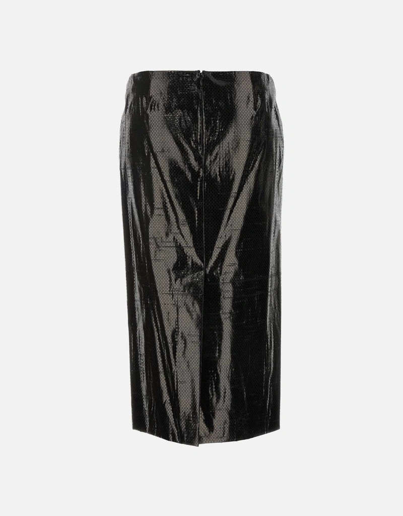 Alexander McQueen ブラックキャンバススカート () IFCHIC.COM
