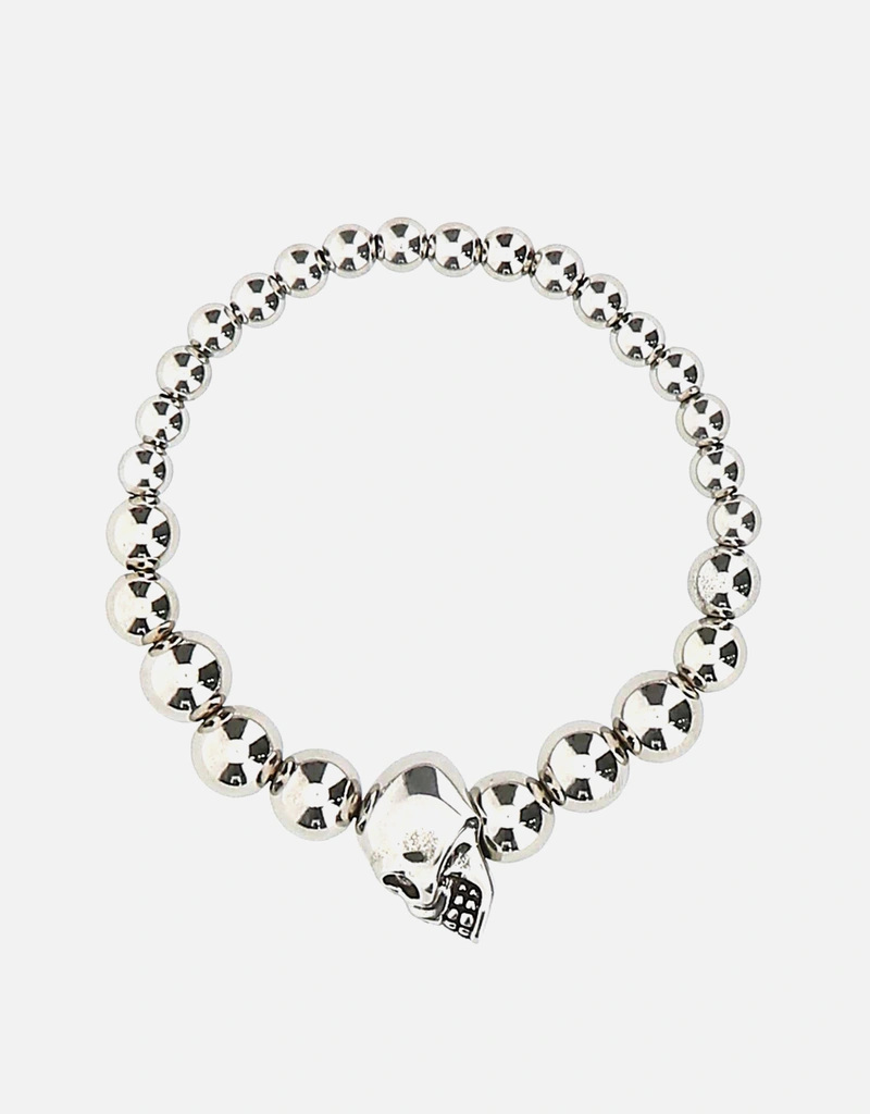 【早い者勝ち】ALEXANDER McQueen ブレスレット Alexander McQueen メンズシルバーメタルブレスレット (すべての新品