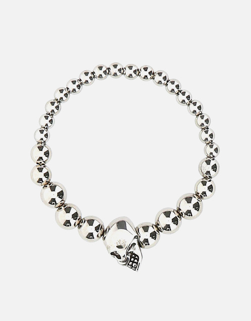 Alexander McQueen メンズシルバーメタルブレスレット (すべての新品