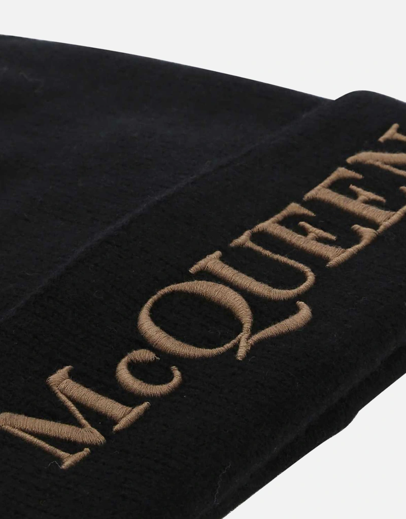 Alexander McQueen メンズブラックカシミヤビーニーハット () IFCHIC.COM Alexander McQueen メンズブラックカシミヤビーニーハット () IFCHIC.COM