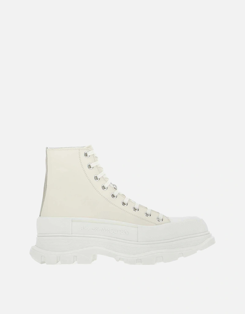 Alexander McQueen メンズサンドレザートレッドスリックスニーカー
