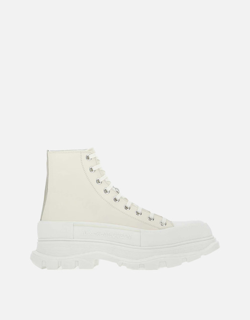 Alexander McQueen メンズサンドレザートレッドスリックスニーカー