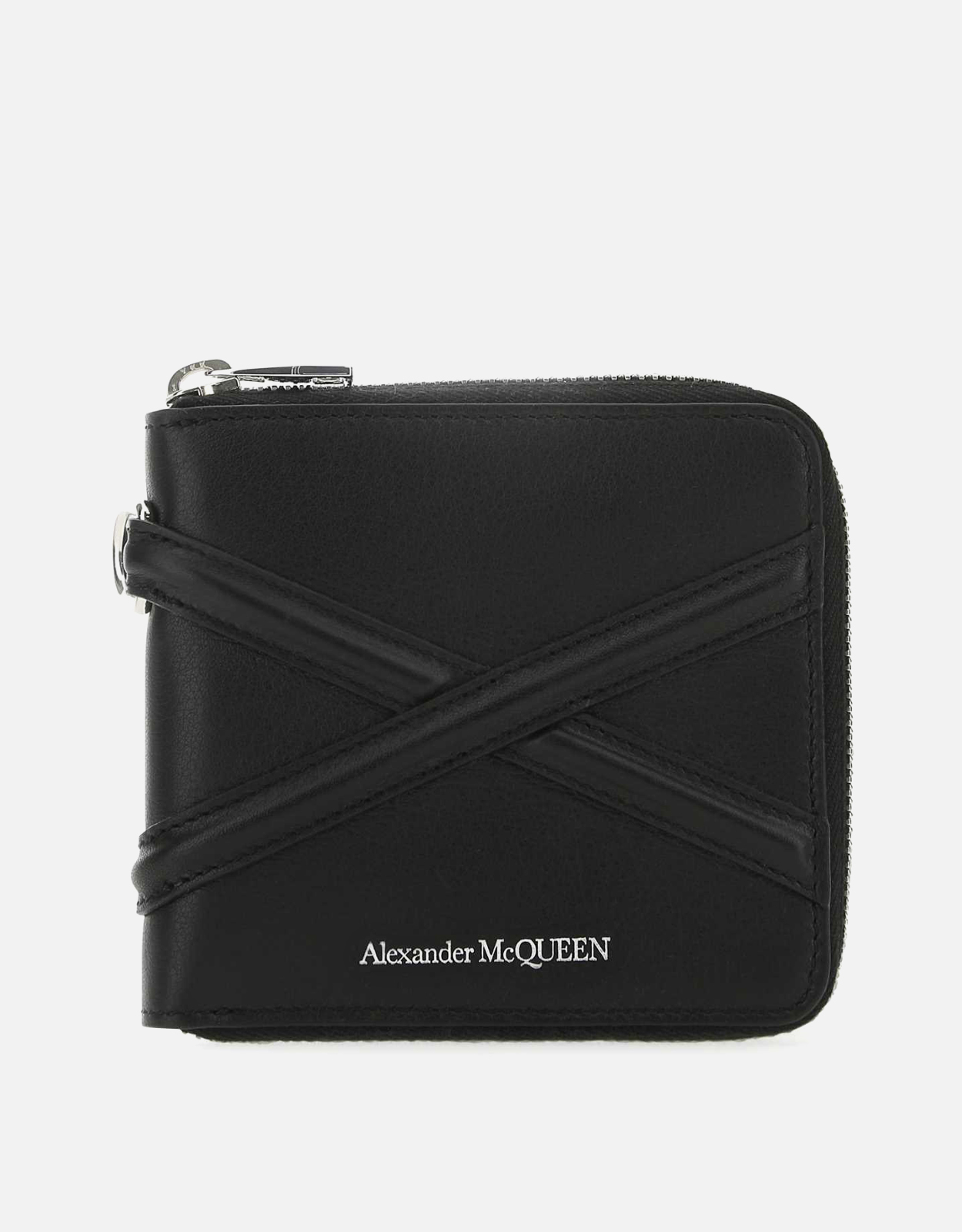 Alexander McQueen メンズブラックレザーウォレット () IFCHIC.COM