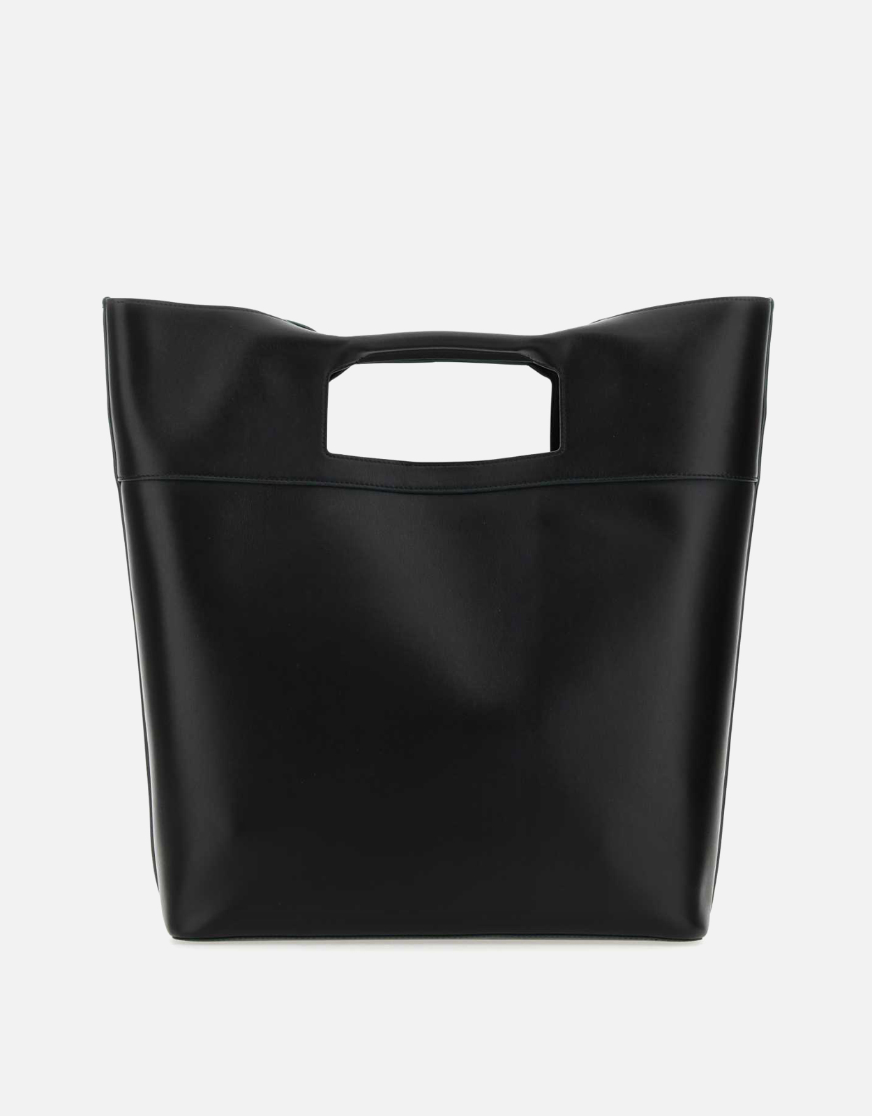 Alexander McQueen メンズブラックレザースクエアボウショッピング