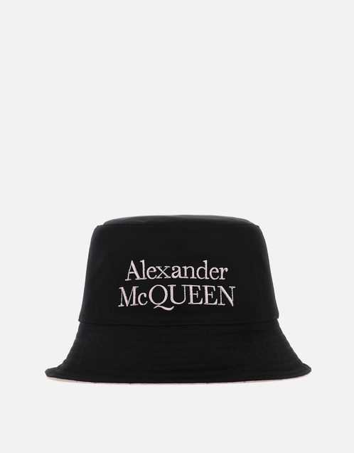 Alexander McQueen メンズブラックナイロンリバーシブルハット Alexander McQueen メンズブラックナイロンリバーシブルハット