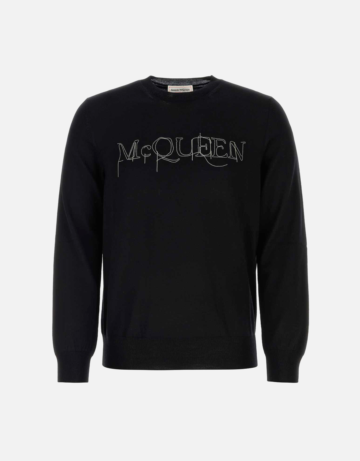 Alexander McQueen メンズブラックウールセーター () IFCHIC.COM