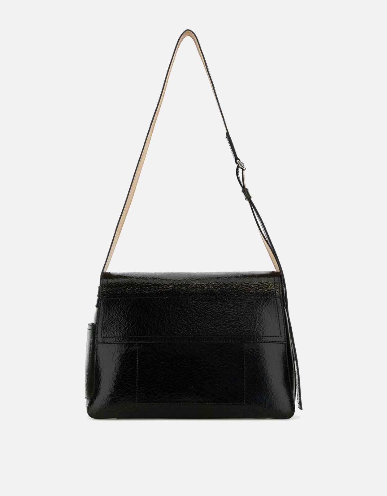 Alexander McQueen メンズブラックレザースラウチクロスボディバッグ