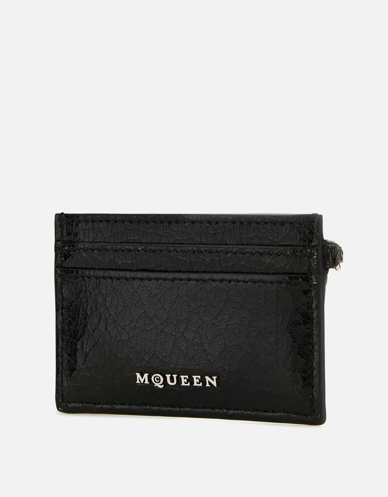 Alexander McQueen メンズブラックレザーカードホルダー () IFCHIC.COM