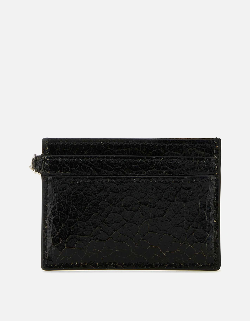 Alexander McQueen メンズブラックレザーカードホルダー () IFCHIC.COM