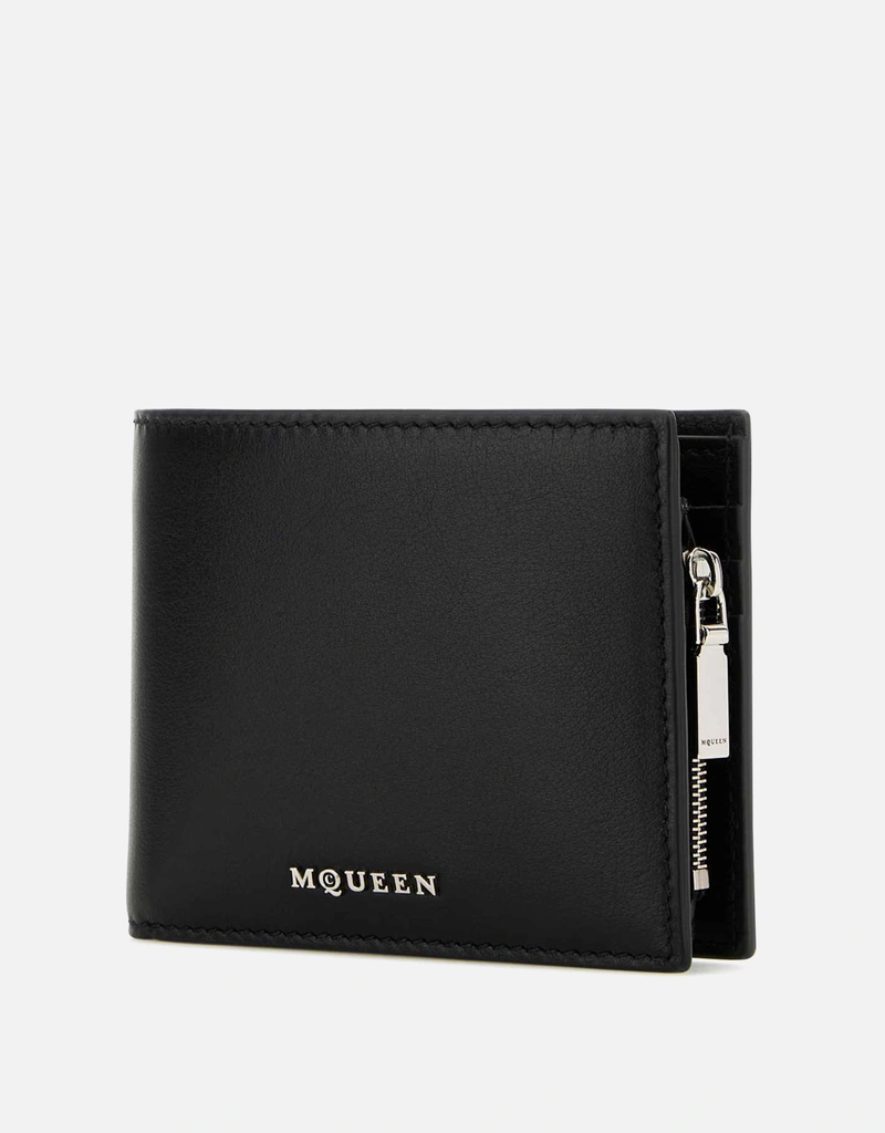 Alexander McQueen メンズブラックレザーウォレット () IFCHIC.COM