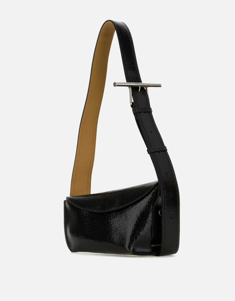 Alexander McQueen メンズブラックレザー斜め掛けバッグ () IFCHIC.COM