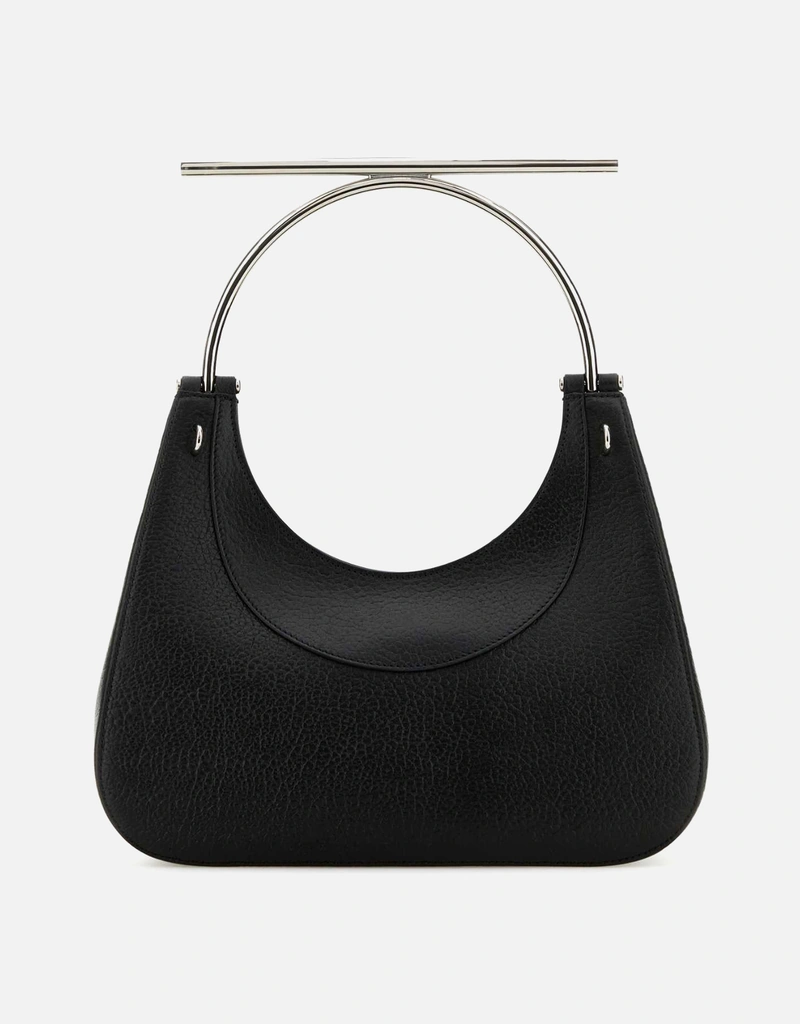 Alexander McQueen Black Leather Cross-Bar Handbag () IFCHIC.COM