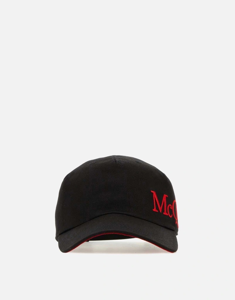 Alexander McQueen メンズブラックコットンベースボールハット