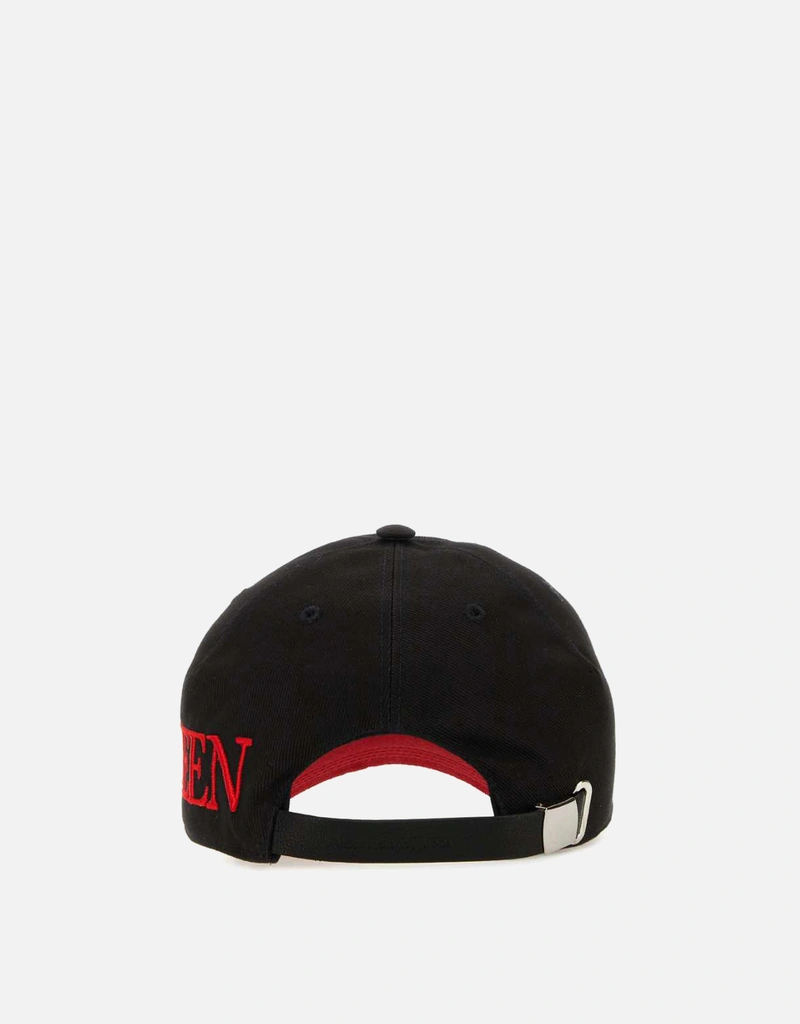 Alexander McQueen メンズブラックコットンベースボールハット