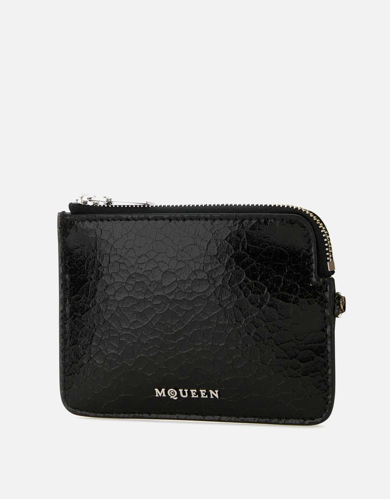 Alexander McQueen メンズブラックレザーカードホルダー () IFCHIC.COM