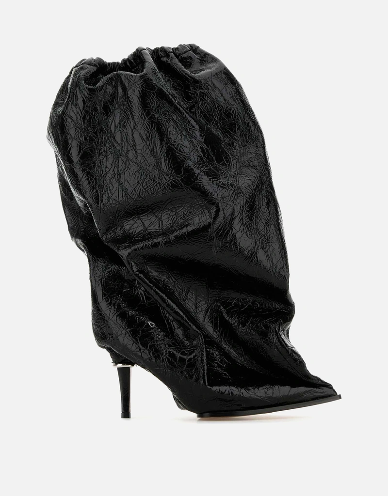 Alexander McQueen ブラックレザーアンクルブーツ () IFCHIC.COM