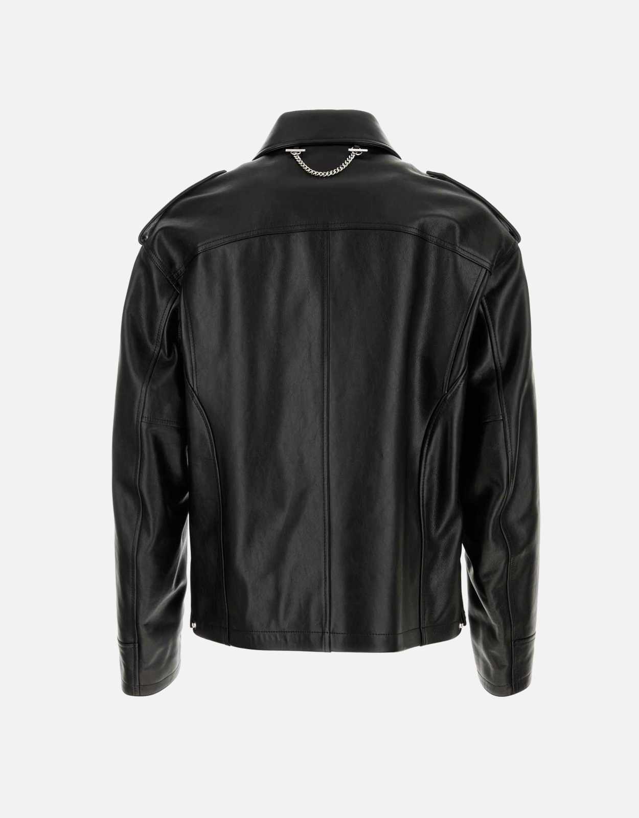 Alexander McQueen メンズブラックレザージャケット () IFCHIC.COM