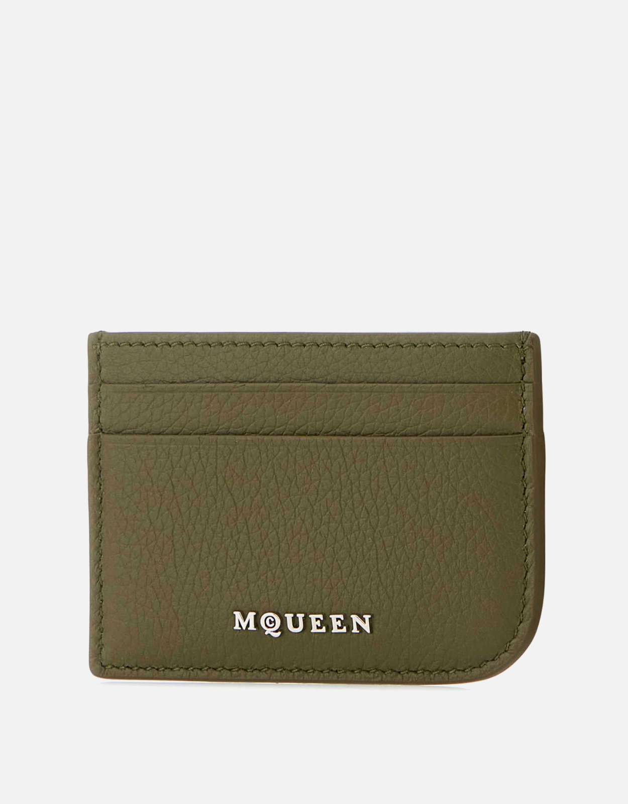 Alexander McQueen Men's Army Green Leather Card Holder () IFCHIC.COM