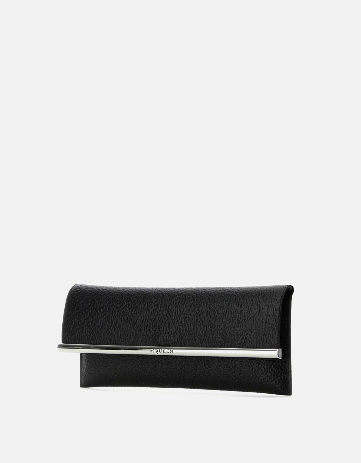 Alexander McQueen ブラックレザークロスBロングクラッチ () IFCHIC.COM