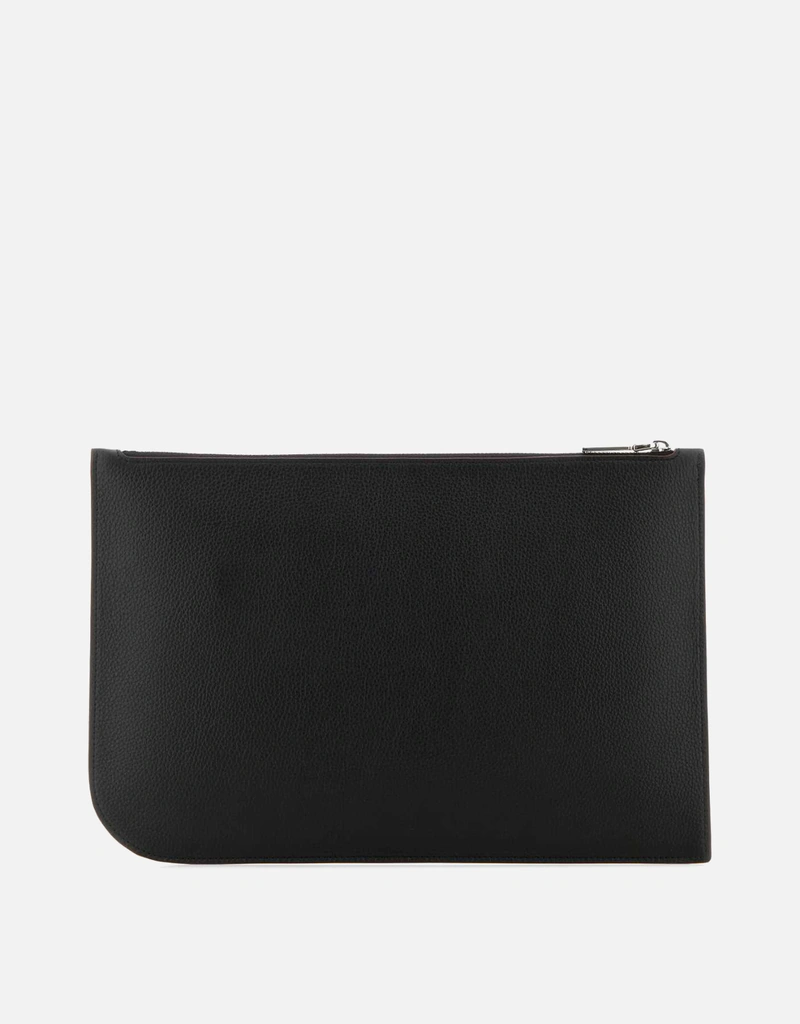 Alexander McQueen メンズブラックレザービッグスリングポーチ