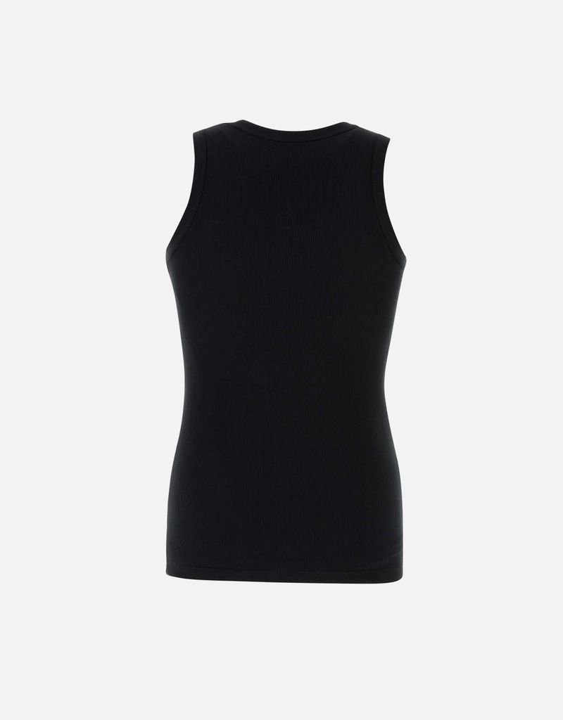 Alexander McQueen メンズブラックストレッチコットンタンクトップ