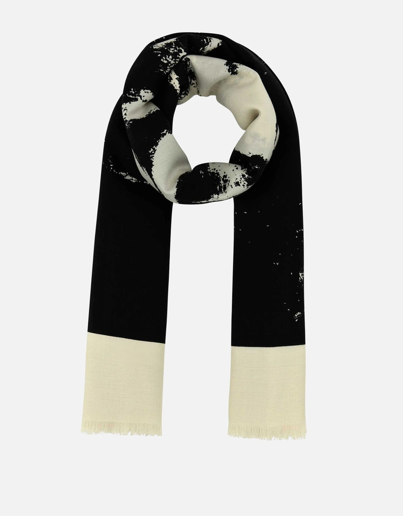 Alexander McQueen アイボリーシルクブレンドスカーフ () IFCHIC.COM